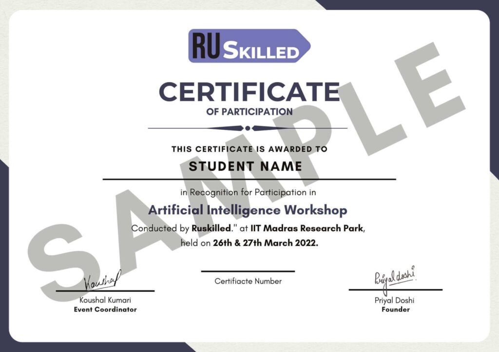 Artificial Intelligence Workshop